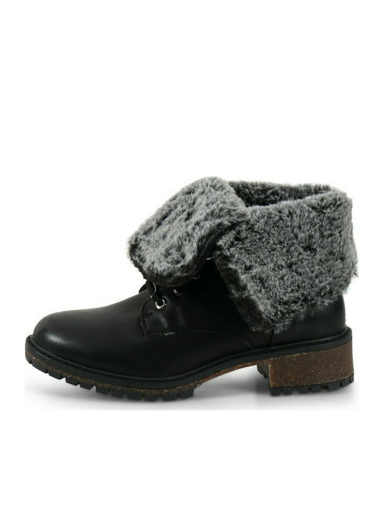 Xti Women's Ankle Boots with Fur Black