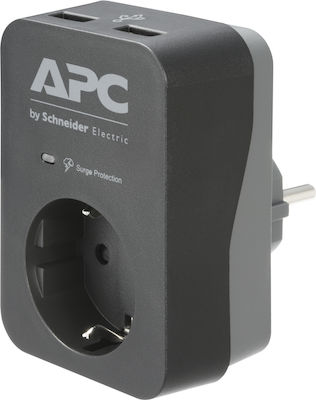 APC Single Socket with Surge Protection Gray