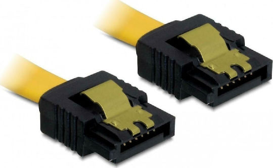 DeLock 7-Pin SATA III - 7-Pin SATA III Cable 0.7m Κίτρινο (82481)