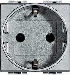 Legrand Single Power Safety Socket Aluminium