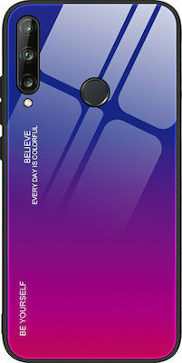 Hurtel Gradient Glass Coperta din spate Sintetic Violet (Huawei P40 Lite E)