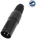 GloboStar Stecker XLR männlich Schwarz (51188)