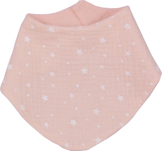 Baby Oliver Baby Oliver Bandana aus 100% Baumwolle mit Bügelverschluss und Schlaufe Rosa