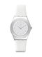 Swatch Starry Party Watch with Silver Rubber Strap