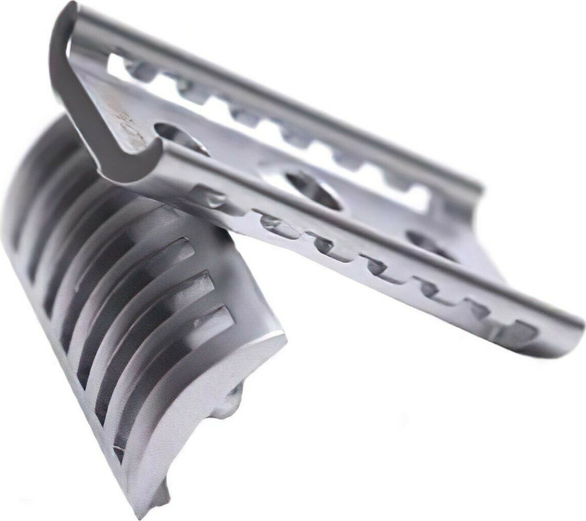 Yaqi Shaving SRH039MC Matte Chrome Knight Helmet Closed Comb Safety