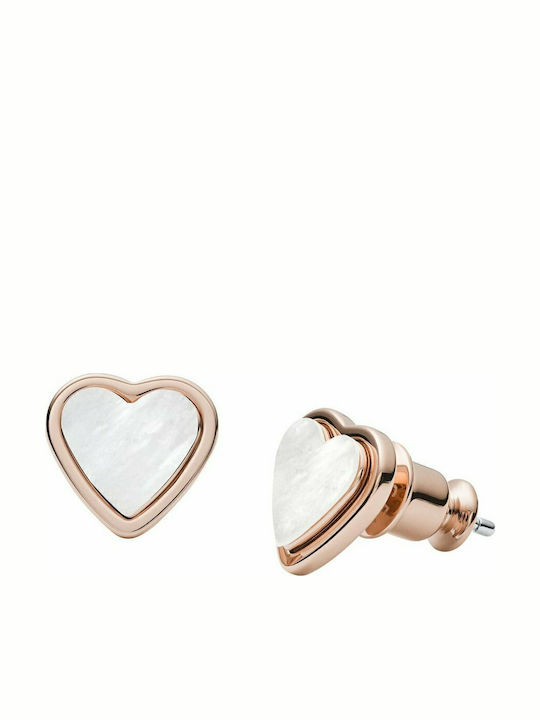 Skagen Katrine Earrings made of Steel Gold Plated with Stones & Pearls