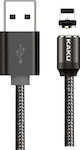 Kakusiga Braided / Magnetic Detachable USB-A to Lightning Cable Black 1m (KSC-306-LIBL)