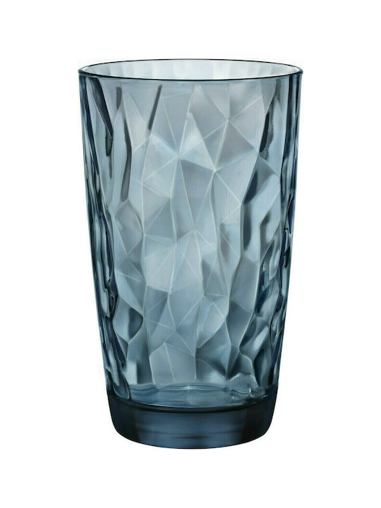 Bormioli Rocco Diamond Ποτήρι Νερού από Γυαλί σε Μπλε Χρώμα 470ml