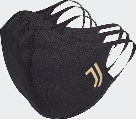 adidas Juventus Cloth Face Mask M/L Black HB5044 3pcs
