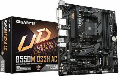 Gigabyte B550M DS3H AC rev. 1.0 Mainboard Micro ATX mit AMD AM4 Sockel