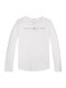 Kids' Shirt Long Sleeve White ESSENTIAL