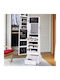 HomCom Floor Mirror with White Wooden Frame 150x45cm