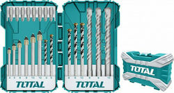 Total Satz 22 Diamantbohrer mit SDS Plus Schaft für Holz και Glas/Fliesen