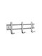 Inofix Metal Wall Hanger 3 Hooks Silver 22x5.4x7.6cm