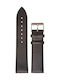 Tzevelion Leather Strap Black 22mm