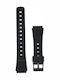 Casio Καουτσούκ Λουράκι Μαύρο 18mm