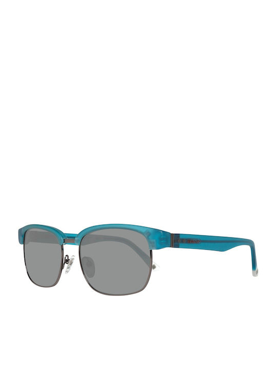Gant Men's Sunglasses with Turquoise Plastic Frame and Gray Lens