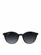 OJO Sunglasses Round Auga Γυναικεία Γυαλιά Ηλίου με Μαύρο Κοκκάλινο Σκελετό και Μαύρο Ντεγκραντέ Φακό 12OEV73183
