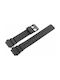 Casio Gummi-Armband Schwarz 18mm