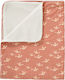 Fresk Decke Wickeltücher für Kinderzimmer Birds Baumwolle Rosa 80x100cm