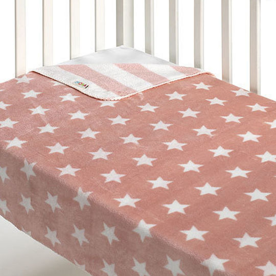 Morven Decke Wickeltücher für Kinderzimmer Stars Vlies Rosa 80x110cm