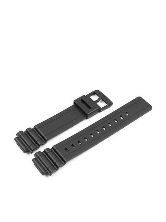 Casio Καουτσούκ Λουράκι Μαύρο 18mm