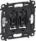 Legrand Valena In'Matic Buton Scara Dublu Mecanism Negru