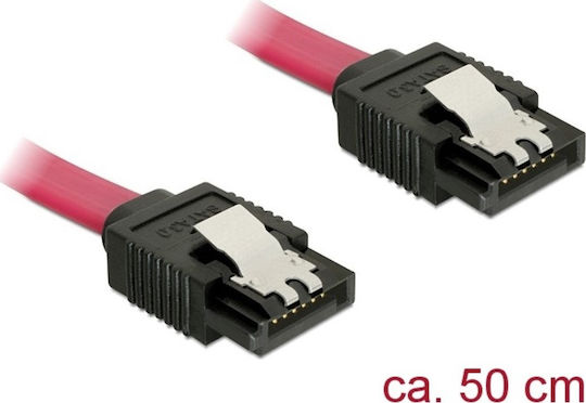 DeLock 7-Pin SATA III to 7-Pin SATA III Cable 50cm Red (82677