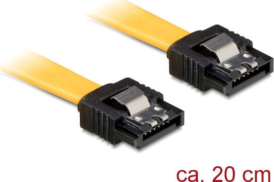 DeLock 7-Pin SATA III - 7-Pin SATA III Cable 0.2m Κίτρινο (82808)