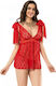 Moongirl 1005 Σετ Sexy Babydoll Red