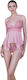 Milena by Paris 4154 Σετ Sexy Babydoll Pink