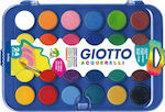 Giotto Acquerelli Σετ Νερομπογιές με Πινέλο 24 Χρωμάτων