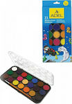 Adel Set of Watercolours Multicolored with Brush 21pcs 21624