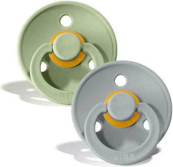 Bibs Suzete Cauciuc Colour Sage / Cloud Suzeta cu husă pentru 0-6 luni 2buc