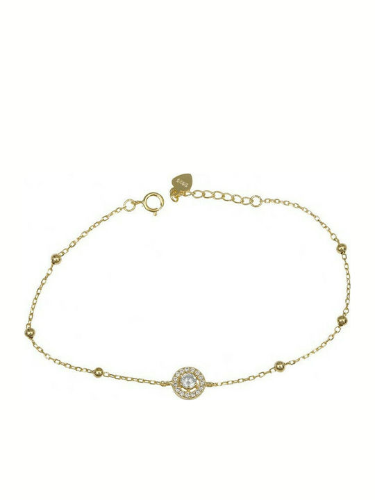 Gold plated bracelet with cubic zirconia rosette 925 036317 036317 Silver