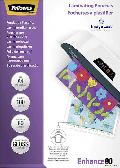 Fellowes ImageLast Foi De Laminare A4 80 Micron Lucioase 80 Micron Număr Bucăți 100