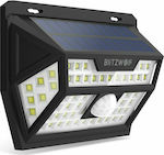 BlitzWolf Wall Mounted Solar Light 0.65W 350lm Cold White 6500K with Motion Sensor and Photocell IP64