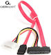 Gembird 22-Pin SATA III to 7-Pin SATA III Cable 0.35m Red (CC-SATA-C1)
