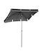 Garden & Terrace Floor Aluminium Square Parasol Γκρι L2xW1.25xH2.35m