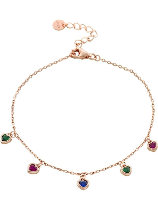 Loisir Bracelet Chain Cherry made of Silver Gold Plated with Zircon