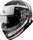MT Thunder 3 SV Carry Pearl Gloss Black/White Motorradhelm Volles Gesicht ECE 22.05 1500gr mit Sonnenblende