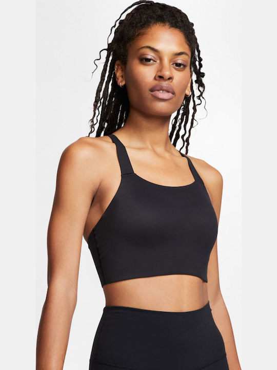 Swoosh Luxe Women's Athletic Sports Bra Black