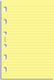 Filofax 20 Rezerve A6 Cu dungi Galben