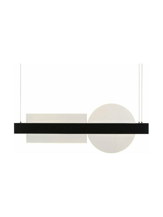 Aca Pendant Light LED Rail with Warm White Light Black