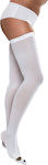 Sigvaris Thrombo-X Normal Ciorapi Coapsă înaltă Compresie Gradată Deschideți 18 mmHg Alb