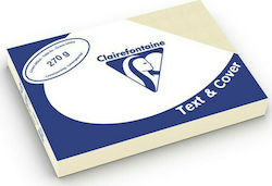 Clairefontaine Text & Cover Printing Paper A4 270gr/m² 100 sheets Ivory