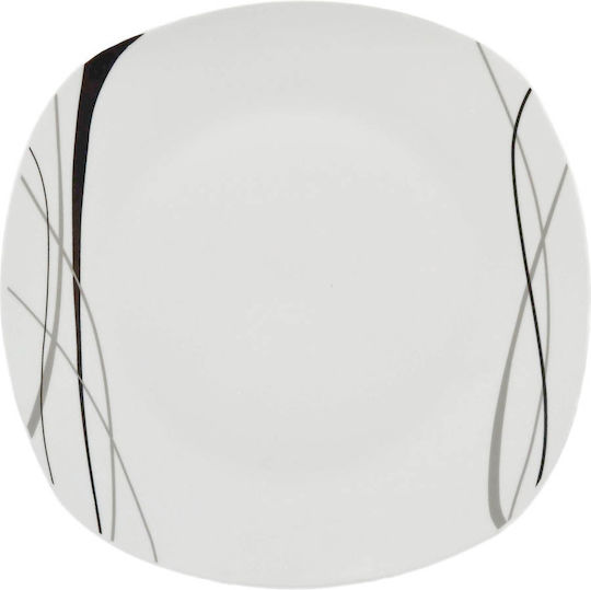 Ankor Plate Desert Square made of Porcelain White 20x20cm
