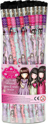 Santoro Pencil HB with Eraser (Μiscellaneous Designs/Colors)