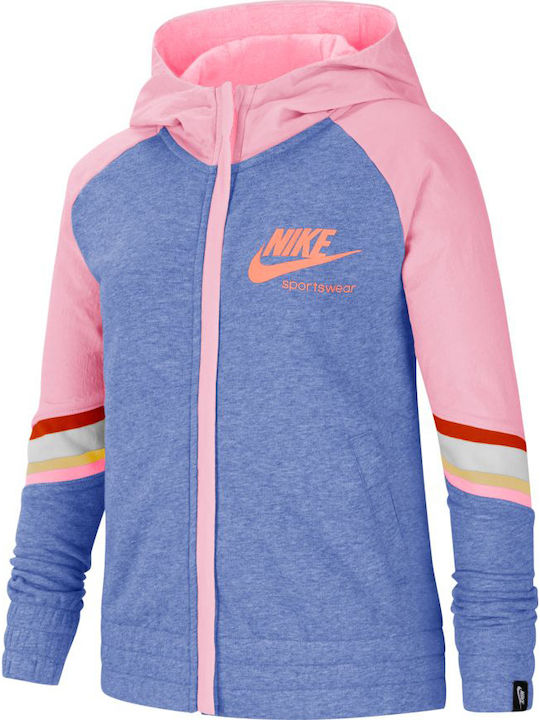 Nike Kids Sweatshirt Cardigan with Hood and Poc...
