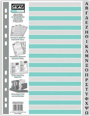 Skag Plastic Indexes for Documents A4 with Holes 24pcs Economy A-Z Dividers (24 Sheets)